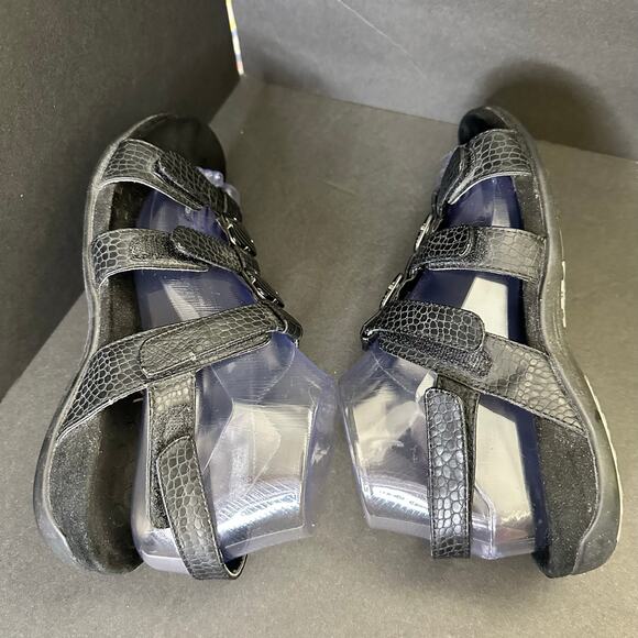 Vionic Womens size 8 Amber Black Comfort Croc Jeweled Strappy Slingback Sandals - Picture 8 of 12